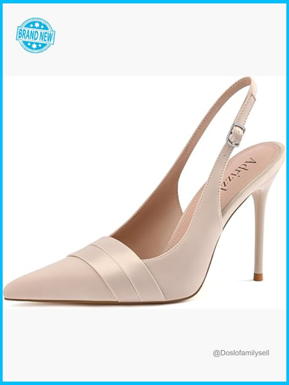 Slingback High Heels Pointed Toe Stiletto Pumps Comfortable Non-Slip Wedding